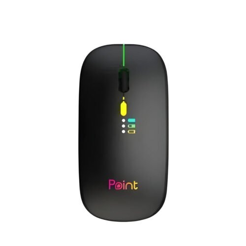 Point PT-20 Wireless Mouse – Modern Design, Dual Mode 2.4GHz/Bluetooth Black, Silver