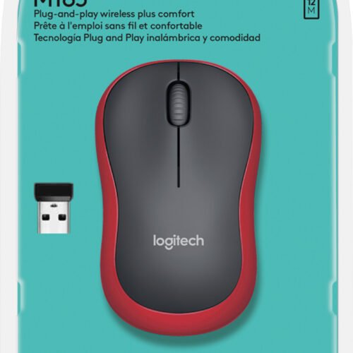 Logitech Wireless Mouse M185 - Red
