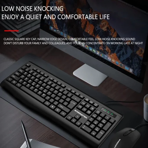 Monster Airmars KM1 Pro USB Wired Keyboard