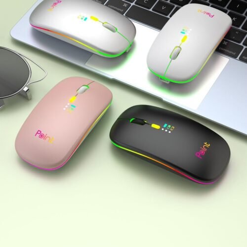 Point PT-20 Wireless Mouse – Modern Design, Dual Mode 2.4GHz/Bluetooth Black, Silver