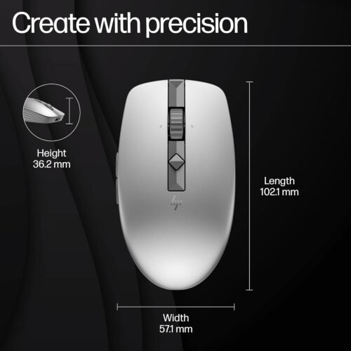 HP 710 Wireless Mouse, Rechargeable, Wireless, Silent, Bluetooth Mouse