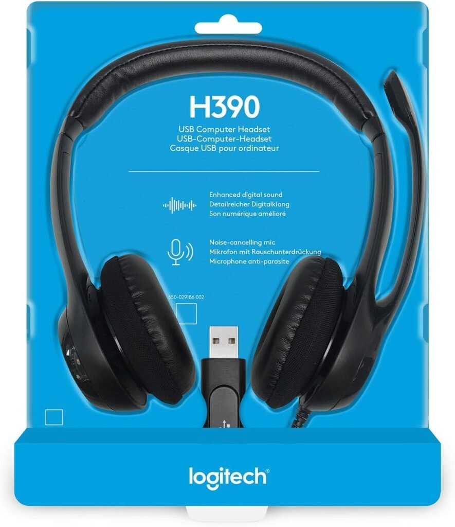 اشترِ Logitech H390 بمصر. هيدفون USB احترافي مع مايك عازل للضوضاء، أزرار تحكم بالصوت، وسائد ناعمة، وتوصيل مباشر للـ PC واللابتوب بأفضل سعر من KCS Store.