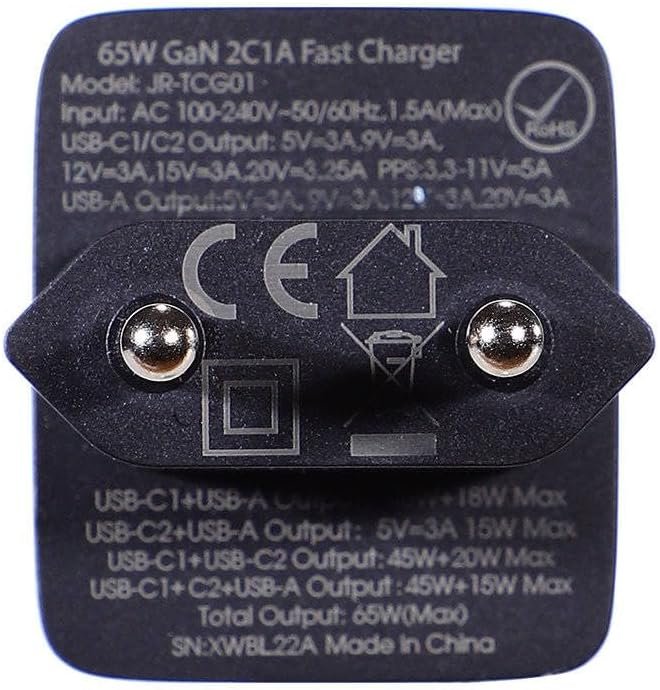 Joyroom GaN Ultra TCG01eu 65W 2C1A Fast Charger+100W C to C Cable 1.2m - الصورة 7