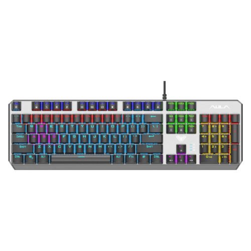 AULA F2066-II Wind Metal Mechanical Gaming Keyboard – Multi-Mode RGB Lighting