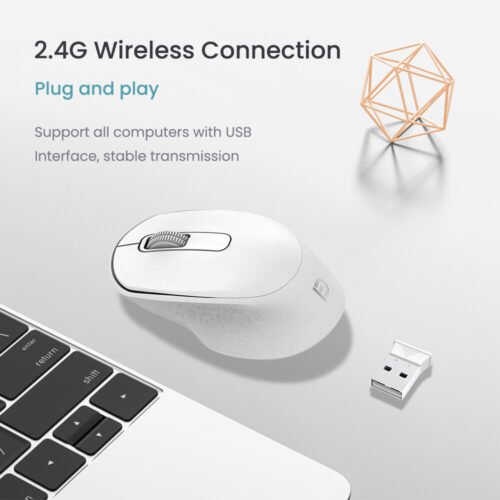FD M701y Wireless Mouse Bluetooth Mouse Dual Mode Silent Click black, white