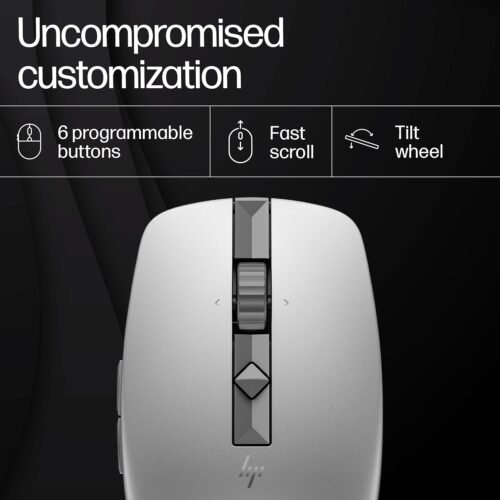 HP 710 Wireless Mouse, Rechargeable, Wireless, Silent, Bluetooth Mouse