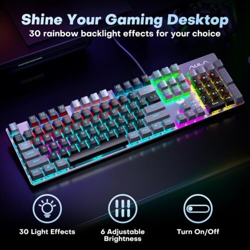 Aula F2068 Pro Mechanical Wired USB Gaming Keyboard
