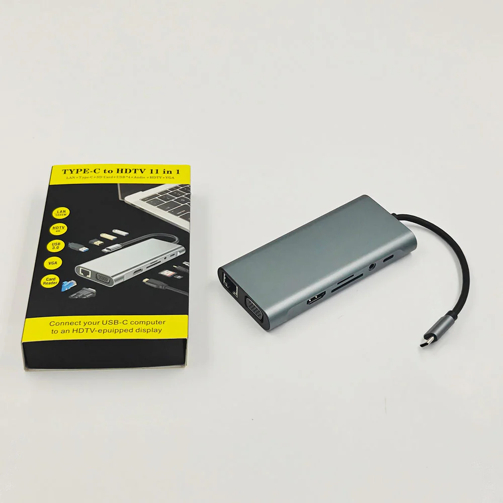Type-C to HDTV 11-in-1 Multi-Function Dock Station Adapter - الصورة 8