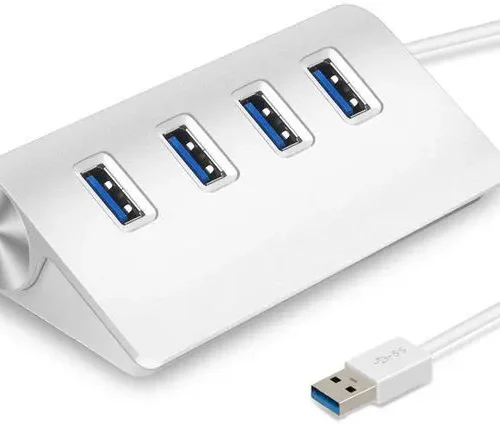 4Ports Aluminum Housing Data USB 3.0 and USB 2.0 Hub for Desktop PC