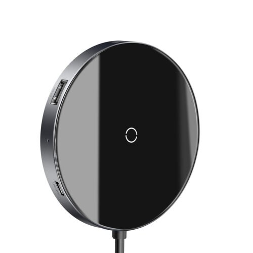 Baseus Mirror series Qi charger and USB-C hub with HDMI 2xUSB 2.0 1xUSB 3.0 and PD USB Hub
