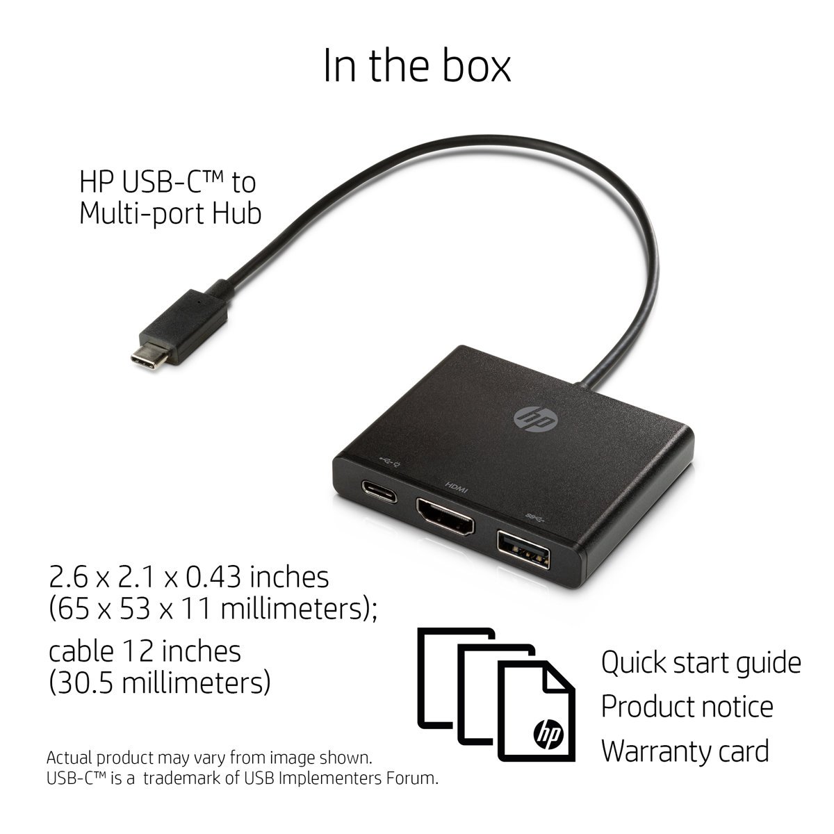 ORIGINAL HP 1BG94AA USB-C to Multi-Port Hub (USB-C to USB-A, USB-C and HDMI) - الصورة 5