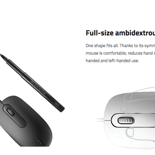 Rapoo N200 Wired USB Optical Mouse -1600DPI