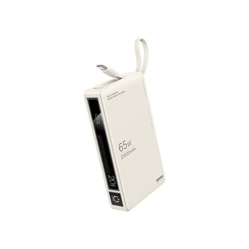 REMAX RPP-87 65W+22.5W Type-C Cabled Fast Charging Power Bank 20000 mAh - White