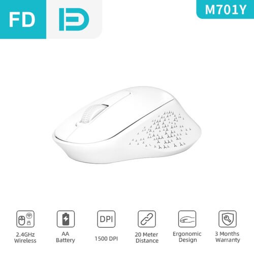 FD M701y Wireless Mouse Bluetooth Mouse Dual Mode Silent Click black, white