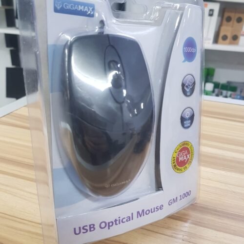 Gigamax GM-1000 Wired USB Mouse -1000 DPI Optical Sensor - 3-Button - 1.8m Cable