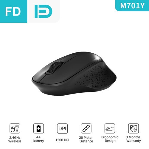 FD M701y Wireless Mouse Bluetooth Mouse Dual Mode Silent Click black, white