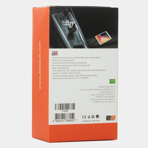 2B (FT805) Blutooth FM Transmitter Car Charger 2.4 A