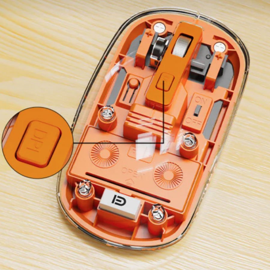 E618D Wireless 2.4G BlueTooth Transparent Mouse - الصورة 5