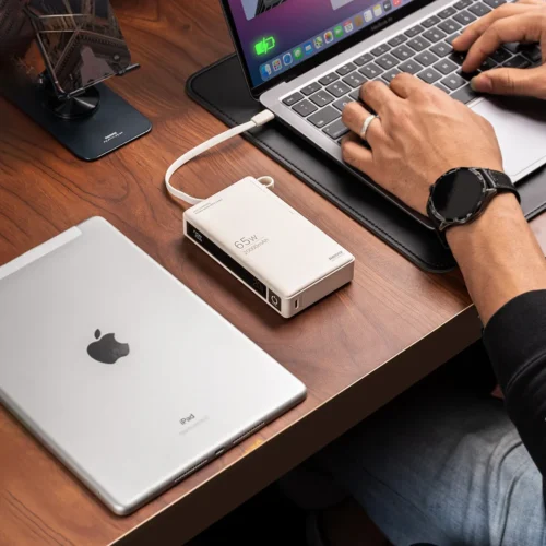 REMAX RPP-87 65W+22.5W Type-C Cabled Fast Charging Power Bank 20000 mAh - White