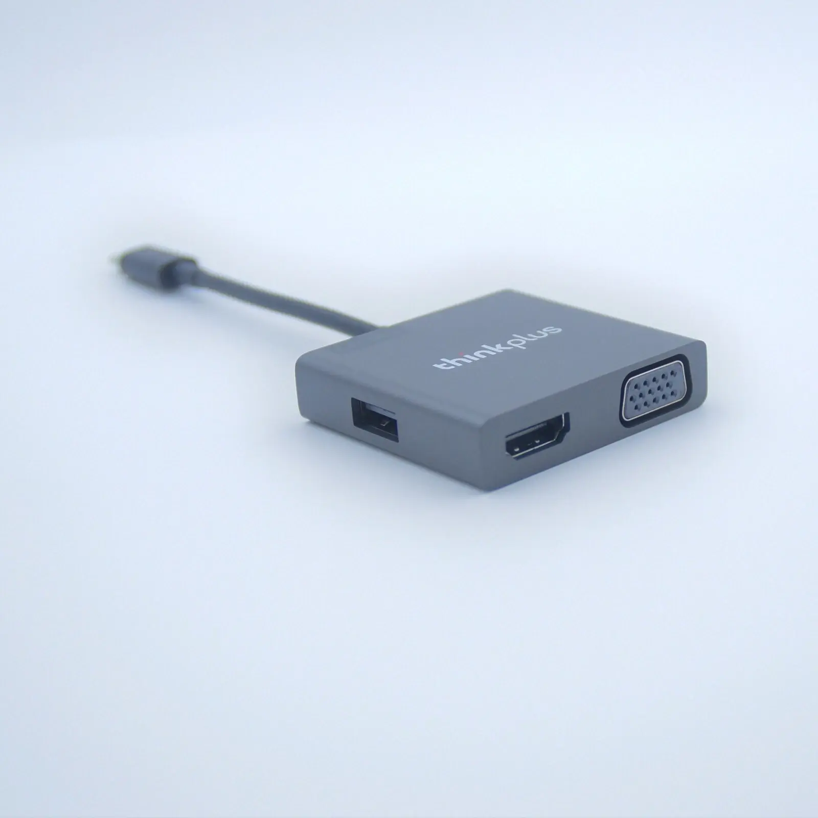 Lenovo Thinkplus USB-C Hub Type C to HDMI VGA USB 3in1 adapter 4K HDMI - الصورة 6
