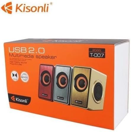 Kisonli T-007 USB Stereo Speaker – Dual Powerful Performance