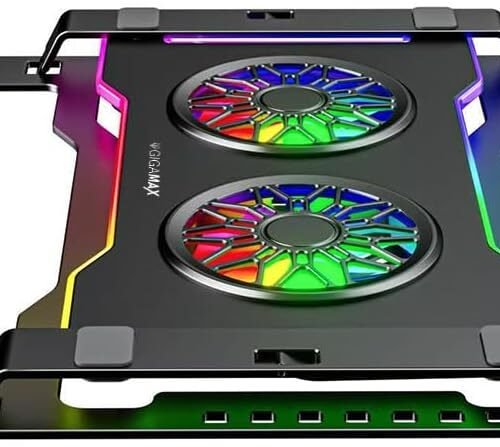 GIGAMAX GM55 Premium Steel Laptop RGB Cooling Pad