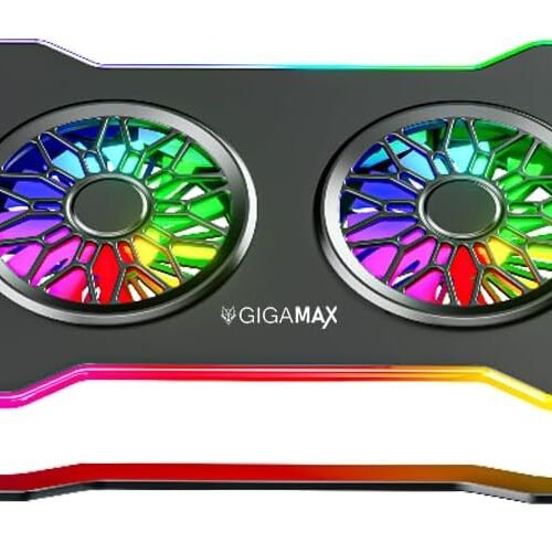 GIGAMAX GM55 Premium Steel Laptop RGB Cooling Pad