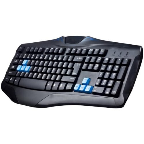 Gaming Keyboard with Blue Highlighted WASD Keys - USB Wired - Q60