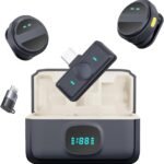 SX21 Magnetic Wireless Portable Lavalier Microphone for iPhone and Android with Noise Reduction مايك وايرلس