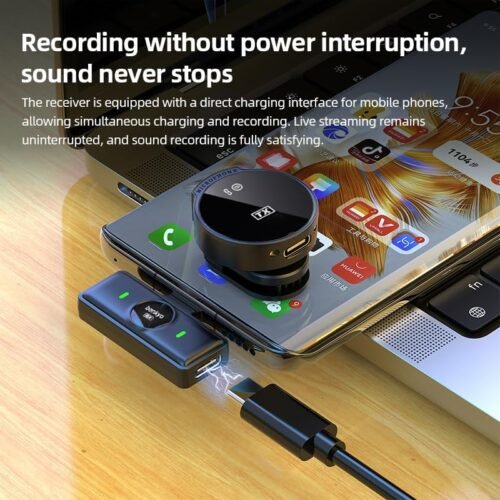 Magnetic Wireless Lavalier Microphone M1 With Intelligent Noise Cancellation