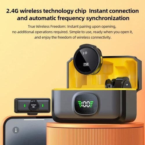 Magnetic Wireless Lavalier Microphone M1 With Intelligent Noise Cancellation