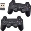 The 2.4GHz USB Twins Wireless Rechargeable Game Controller set is a popular "2-in-1" gaming solution. It typically consists of two matching gamepads that share a single USB wireless receiver, allowing for two-player action on a single device without cord clutter.