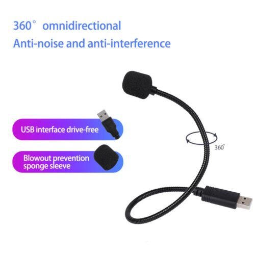 USB Desktop Microphone HY-302 for PC - Laptop and PS4 - 360 Degree Rotation Adjustable