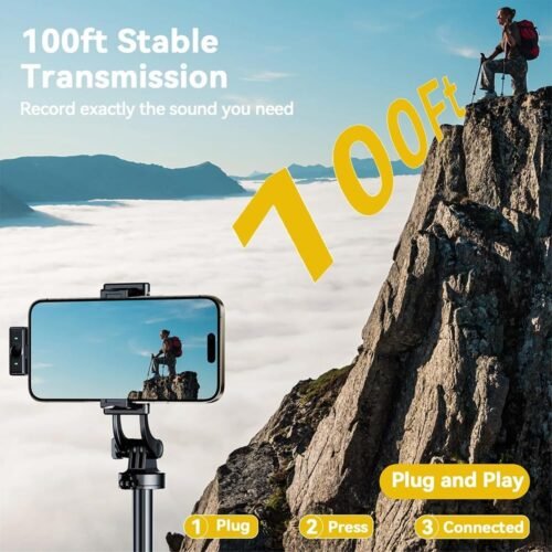 SX21 Magnetic Wireless Portable Lavalier Microphone for iPhone and Android with Noise Reduction