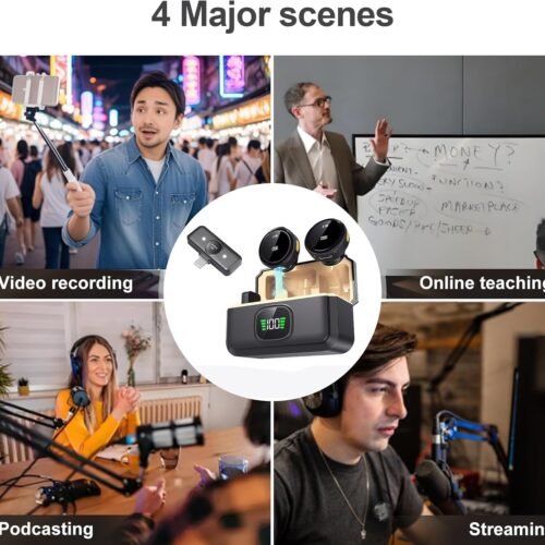 Magnetic Wireless Lavalier Microphone M1 With Intelligent Noise Cancellation