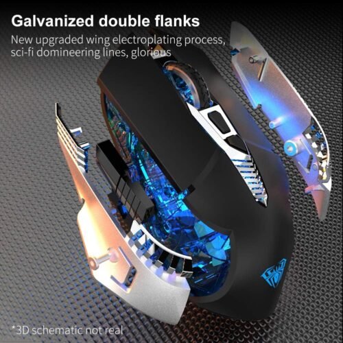 AULA SC200 Rechargeable Bluetooth+Wireless Gaming Mouse RGB