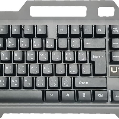 Utopia K-102 USB Gaming Keyboard with Rainbow Color LED Lighting and Metal cover