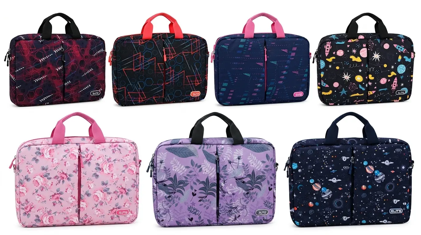 ELITE GS124 Soft Colorful HandBag/Laptop Bag شنطة لابتوب فاخرة مبطنة من الداخل مع حزام مبطن للحمل و جيوب جانبية بألوان متعدده 1 اشتري شنطة لابتوب 15.6 بوصة ELITE GS124 Soft Colorful مبطنة، حزام كتف مريح، وجيوب تنظيمية. تصميم عصري وألوان حيوية ومميزات تناسب الشغل والجامعة في مصر!