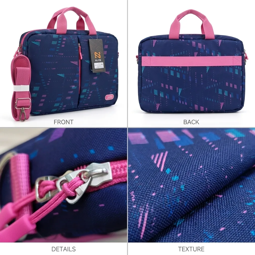 ELITE GS124 Soft Colorful HandBag/Laptop Bag شنطة لابتوب فاخرة مبطنة من الداخل مع حزام مبطن للحمل و جيوب جانبية بألوان متعدده 27 ELITE GS124 Soft Colorful مبطنة، حزام كتف مريح، وجيوب تنظيمية. تصميم عصري وألوان حيوية ومميزات تناسب الشغل والجامعة في مصر!
