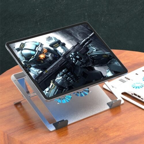 Z23A Aluminum Laptop Tablet Stand/ 4 Fans / 2 USB Out /Silver