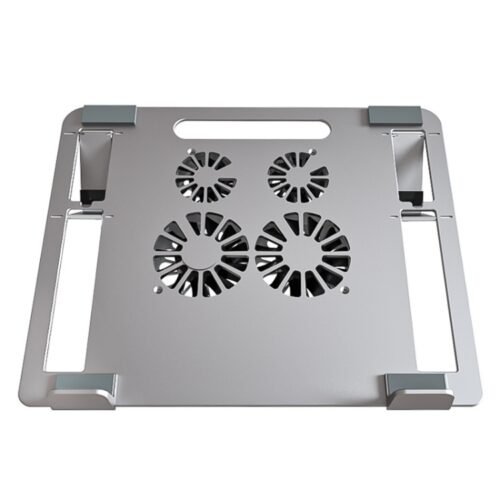 Z23A Aluminum Laptop Tablet Stand/ 4 Fans / 2 USB Out /Silver