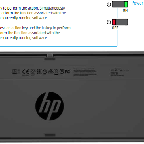 HP Collaboration Slim Wireless Keyboard S001K - Rechargable