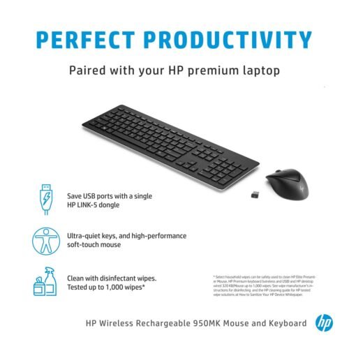 HP 950MK Wireless Rechargeable keyboard and mouse set