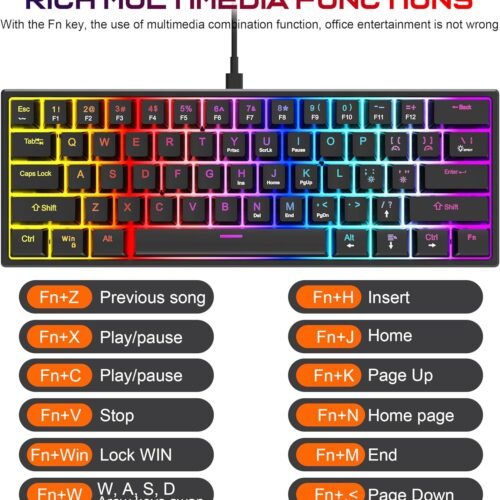 GIGAMAX GM800 Mechanical Gaming Keyboard - Blue Switch