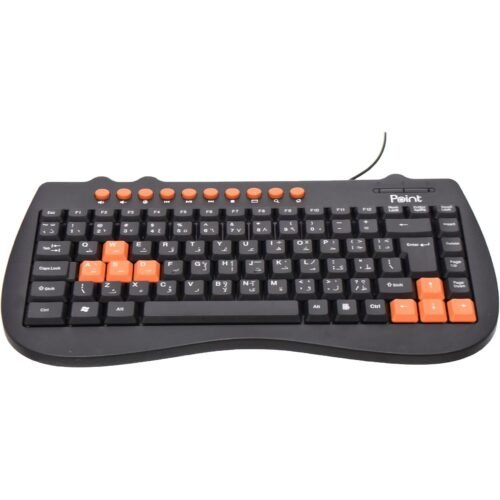 The Point PT-360 is a compact, wired mini keyboard specifically designed for space-saving efficiency and portability, making it a popular choice for laptop users and small workstations.