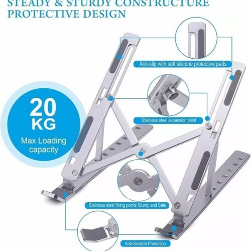 foldable portable aluminium laptop stand