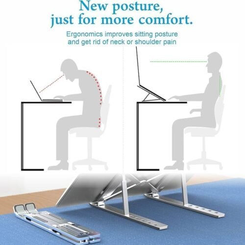 foldable portable aluminium laptop stand