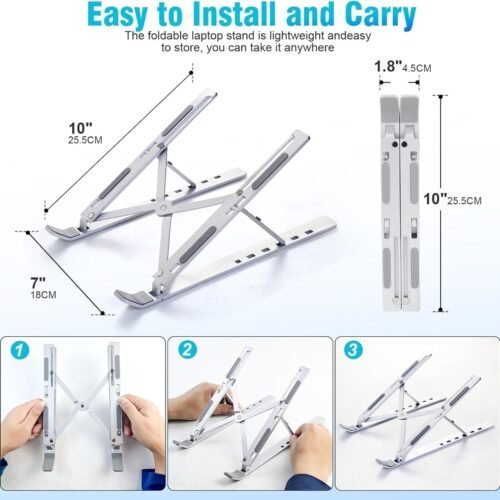 foldable portable aluminium laptop stand