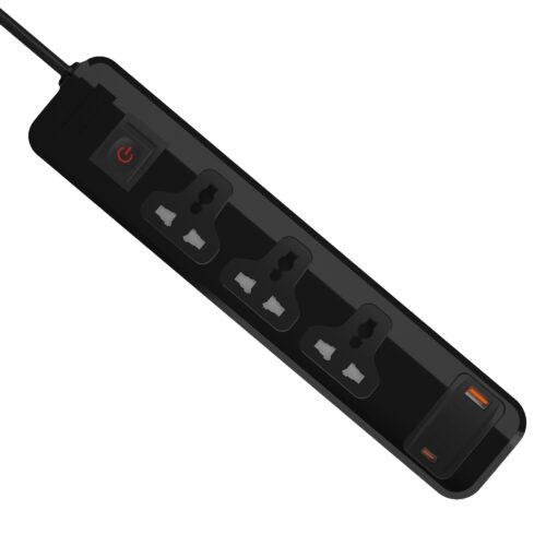 iLock 5109 Power Strip with 3 Outlets 2 USB Ports USB-C USB-A Fast Charging 2M مشترك كهرباء