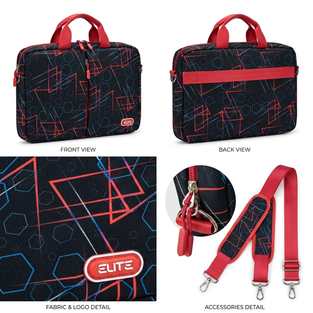 ELITE GS124 Soft Colorful HandBag/Laptop Bag شنطة لابتوب فاخرة مبطنة من الداخل مع حزام مبطن للحمل و جيوب جانبية بألوان متعدده 32 ELITE GS124 Soft Colorful مبطنة، حزام كتف مريح، وجيوب تنظيمية. تصميم عصري وألوان حيوية ومميزات تناسب الشغل والجامعة في مصر!